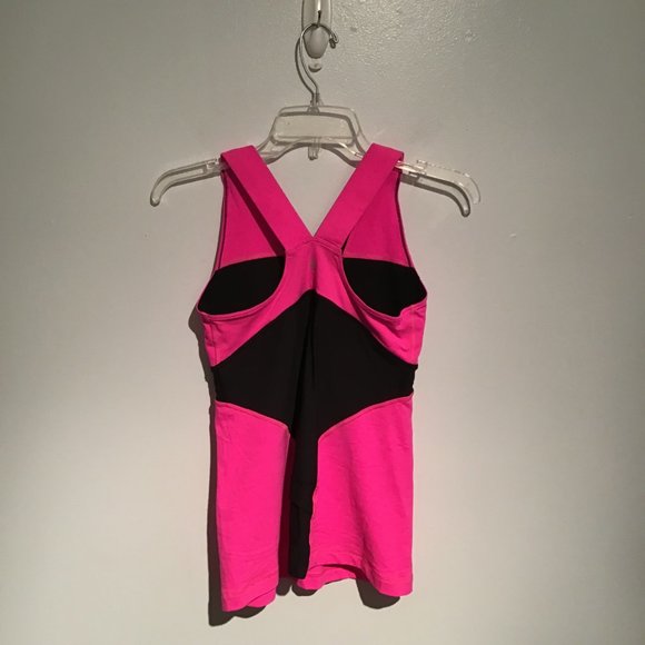 Lululemon Deep V Athletic Tank Raspberry Glo Light/Black Size 6 - Picture 10 of 12
